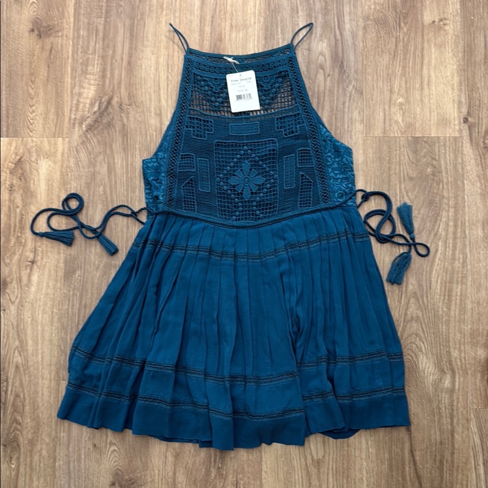 NWT Free People Emily Lace Front Panel Swing Dress Size XS